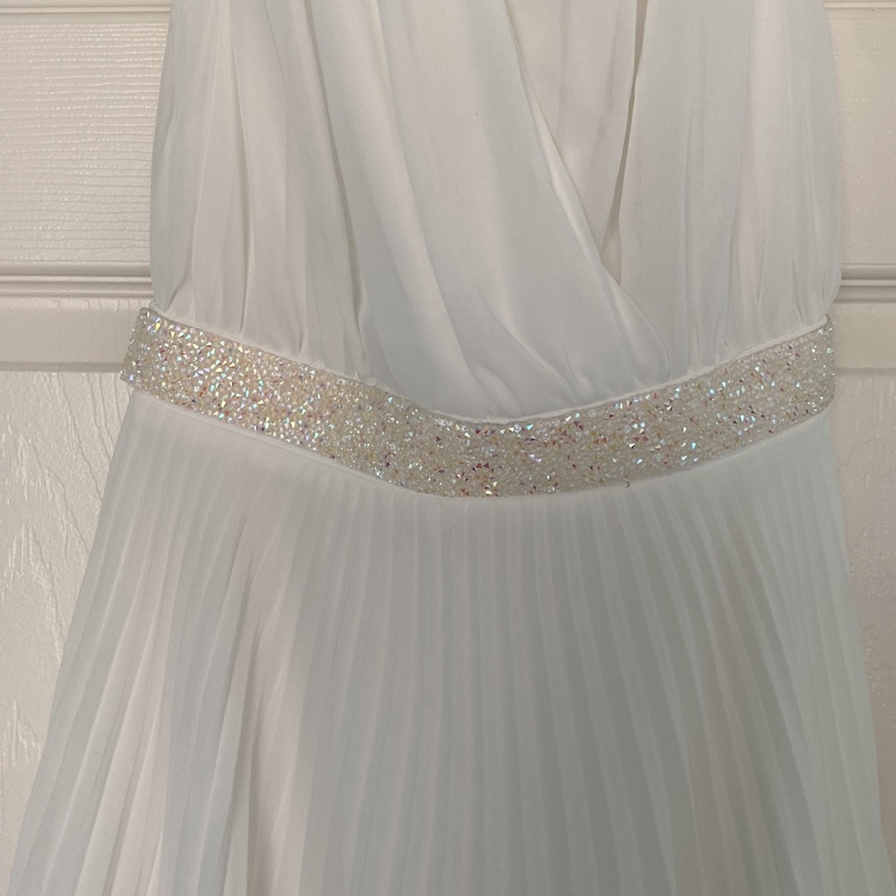 ASOS white dress with sparkle waist detail - Picture 3 of 8